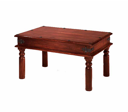 Delhi Indian Rivet Top Rectangular Coffee Table