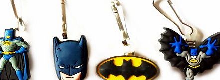 Hermes 4 pcs Batman Zipper Pull Charms for Jacket Backpack Bag Pendant