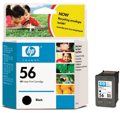 Hewlett Packard C6656AN OEM Black Inkjet Cartridge