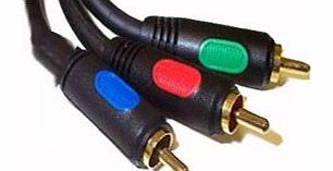 Hi-Tec 1.5m RGB Component Video HD Cable Lead YpbPr GOLD 5ft