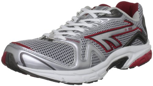 Mens R156 Silver/Red/Gunmetal Trainer A001742/052/01 9 UK, 43 EU, 10 US