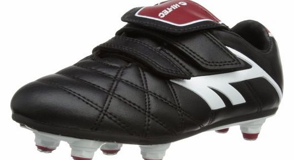 Hi-Tec Unisex-Child League Pro Si EZ Jr Football Boots A002827/021/01 Black/White/Red 1 UK, 33 EU, 2 US Regular