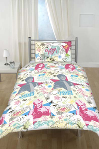 2 and#39;Scribblesand39; Single Duvet Cover Set