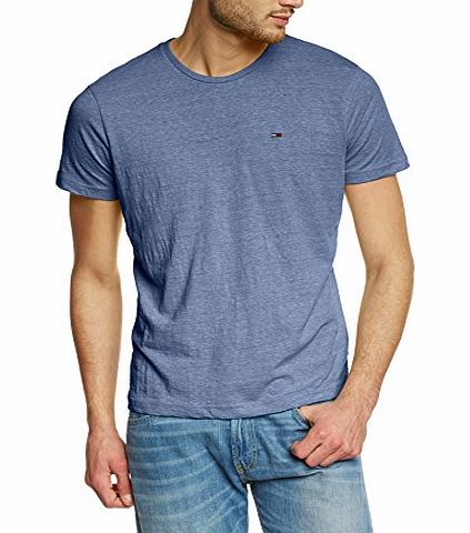 Hilfiger Denim Mens Crew Neck Short Sleeve T-Shirt - Blue - Small