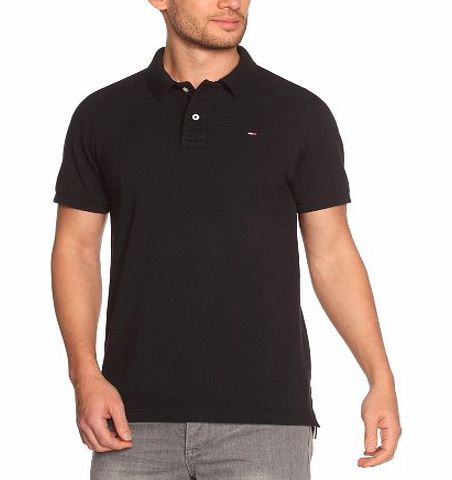 Pilot Polo Flag Shortsleeve KIR78 Polo Mens T-Shirt Tommy Black Medium