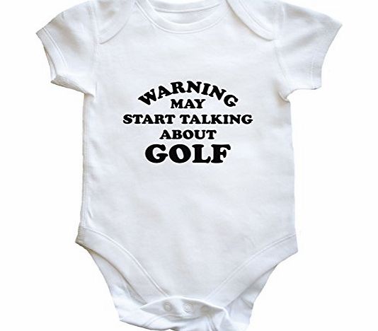 HippoWarehouse WARNING MAY START TALKING ABOUT GOLF baby vest boys girls