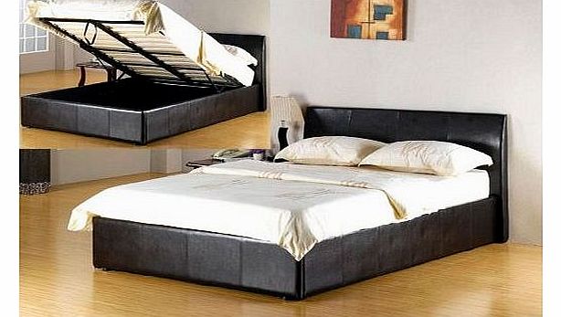 46 Double Fusion Black Ottoman Storage Bed