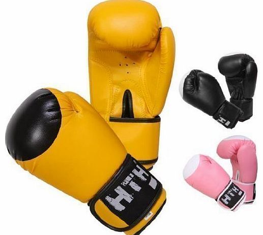 Hit Em Hard  10OZ YELLOW TARGET BOXING GLOVES