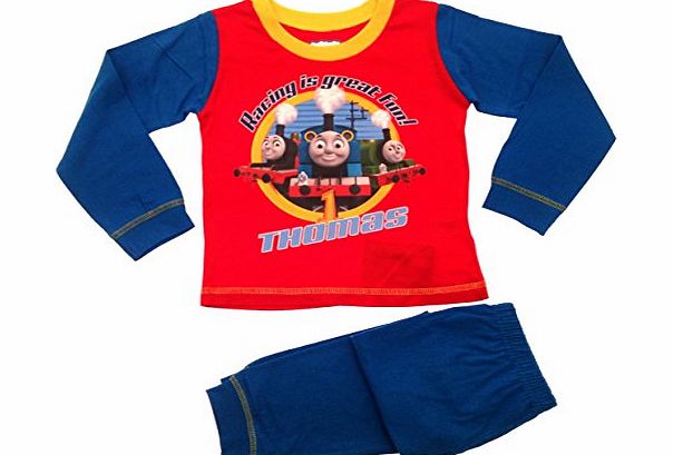 Hit Entertainment Kid Boys Official Thomas The Tank Engine Trains Long Pyjamas PJS Set 2 Piece Long Sleeve Long Pants Size 2-3 Years