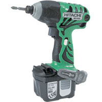 Hitachi Wh14Dl 14.4v Cordless Impact Driver   2 Lithium Ion Batteries