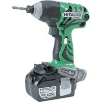 Hitachi Wh18Dl 18v Cordless Impact Driver   2 Lithium Ion Batteries