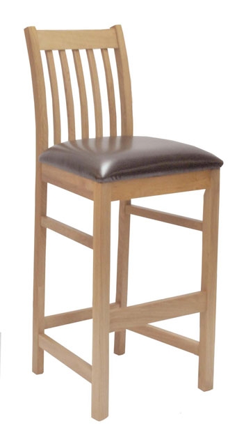 Leather Seat Bar Stool - Pair