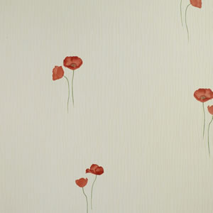 Holden Poppy Textured Vinyl Wallpaper Red 77765