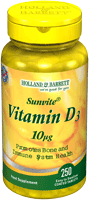 Holland and Barrett Vitamin D3 Tablets 10ug 250