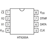 HT9200A-8DIP DTMF GENERATOR (RC)