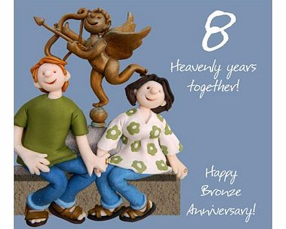 Holy Mackerel 8th Wedding Anniversary Card