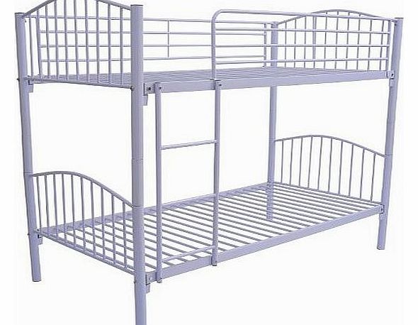 3ft Single Metal Twin Bunk Bed Sleeper Children Kids Furniture Frame White