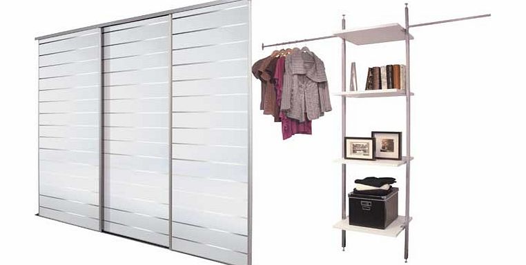 Louvre Mirror Sliding Wardrobe Door Aura Kit -