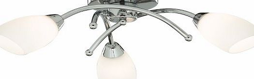 Home Essence 3 Light Semi Flush Light Finish: Chrome