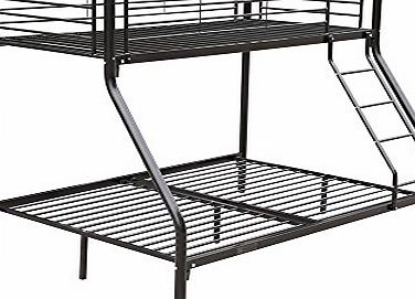 Homegear Triple Sleeper Metal Bunk Bed Black