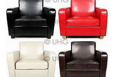 Havana Armchair Tub Chair New Faux Leather Black