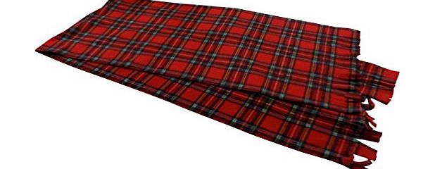 Honey Bs Ladies Girls Boys Men Scarves for Winter Red Plaid Fleece Scarf Red Tartan Unisex (Red Tartan Personalised)