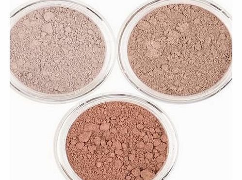 Honeypie Minerals Mineral Eyeshadow - Neutral Collection Set (3 x 1g) Mushroom, Latte and Chocolate Brown