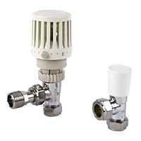 HONEYWELL Radplan 120 White and Chrome TRV 15mm Angled