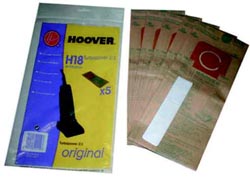 H18 HI FILTRATION VACUUM CLEANER BAGS.