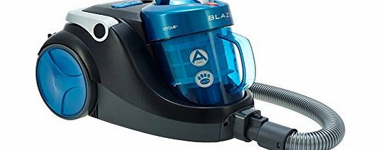 Hoover  Blaze Cylinder Vacuum Cleaner, 1.5 Litre, 850 Watt, Black and Blue