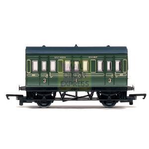 Hornby SR Olive Green 4 Wheel Coach No 350