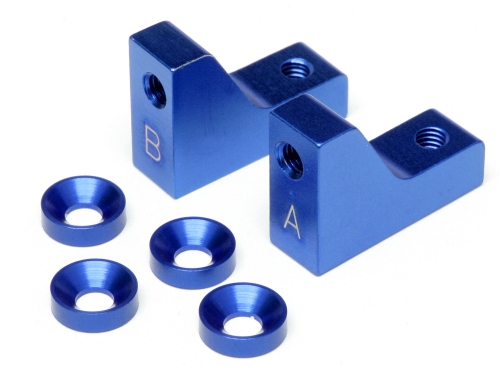 Hot Bodies Aluminium Servo Mount Set Cyclone (Blue)