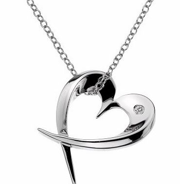 Sterling Silver Entwine Heart Pendant length 41 cm + extender 5 cm