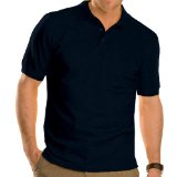 Hanes Trophy Polo, Black, M