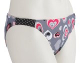 Ladies Hot Tuna Sugar and Spice Bikini Bot Lt Grey-Large