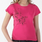 Womens Hidden T-Shirt Hot Pink