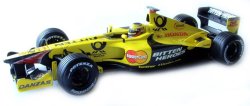 Hotwheels 1:18 Scale Jordan EJ11 Race Car 2001 - Jarno Trulli