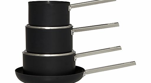 House by John Lewis Hard Anodised Pan Set, 4 Piece