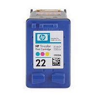 HP No.22 Tri-Colour InkJet Print Cartridge