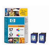 HP No.57 Tri-Colour Print Cartridge (2 Pack)