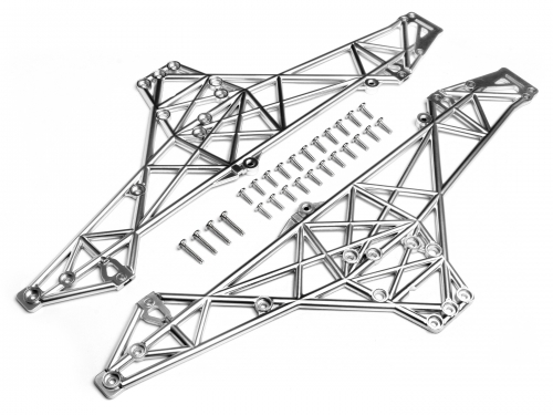 HPi Main Chassis Set (Matt Chrome) Wheel King