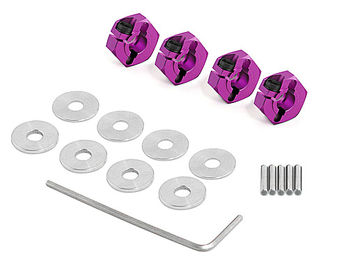 HPi Thin Alu Hex Hub Clamp Type (Purple/4Pcs)