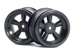 Vint 5 Spoke Whl 31mm/6mm Oset Black Chr for