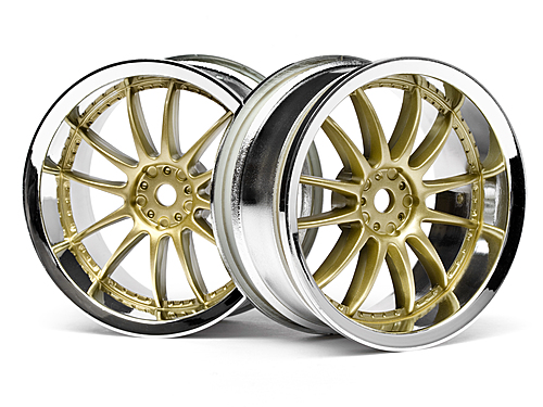 HPi Work XSA 02C Wheel 26mm Chrome/Gold (3mm Offset)