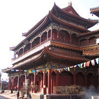 Hu Tong Lama Temple and Olympic Stadiums Pacific World China Beijing Hu Tong Lama Temple