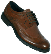 Hudson Hayes II Tan Chunky Brogue Shoes