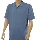 Blue Cotton Polo Shirt