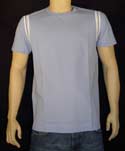 Mens Light Blue Round Neck Cotton T-shirt