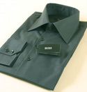 Mens Navy Long Sleeve Cotton Shirt - Black Label