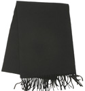 Navy Wool Mix Scarf - Black Label